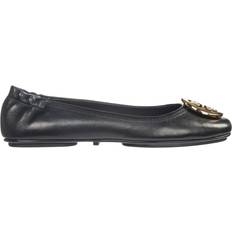 Schwarz - Slip-on Halbschuhe Tory Burch Minnie Travel Ballet Flat - Perfect Black/Gold