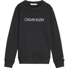 Calvin Klein Kid's Organic Cotton Logo Sweatshirt - Black Bae (iu0iu00162)