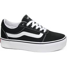 Vans Femme Ward Platform Canvas Shoes - Black/White