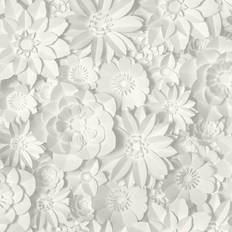 Fine Decor Papier Peint Floral Blanc Dimensions 10m x 53cm Motif Floral et Végétal A Coller