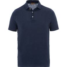 Lin Pikéskjorter Stenströms Linen Polo Shirt - Navy