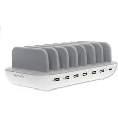 4smarts Batterijen en Opladers 4smarts Universeel 60W Docking Oplaad Station 7 Poorts USB USB-C Wit