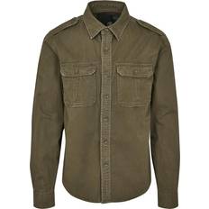 Hombre - Verde Camisas Brandit Vintage Shirt - Olive Green