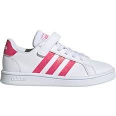 Adidas Kid's Grand Court - Cloud White/Core Pink/Cloud White