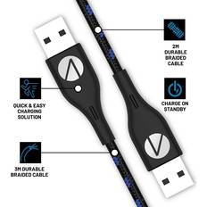 PS5 Twin Play & Charge Cable - Black/Blue
