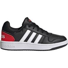 Adidas Hoops 2.0 Shoes - Core Black/Cloud White/Vivid Red