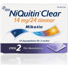 NiQuitin Receptfria läkemedel NiQuitin Clear 14mg Step 2 14 st Plåster