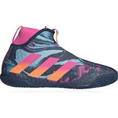 Sin cordones Zapatillas deportivas para raqueta Adidas Stycon Laceless Hardcourt M - Crew Navy/Screaming Pink/Screaming Orange