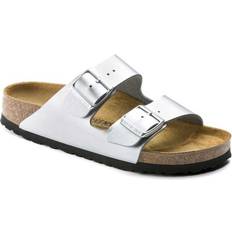 Damen - Silbrig Sandalen Birkenstock Arizona BS - Silver