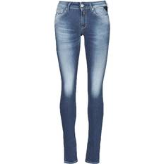 Replay Hyperflex New Luz Skinny Fit High Waist Jeans - Medium Blue