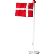 Flag Bagedekorationer Table Decorations Flagpole Red/White