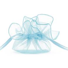 Brylluper Gave- & Festposer PartyDeco Party Bags Organza Pouches Light Sky Blue 20-pack