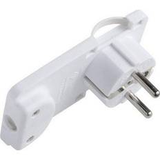 Vinkelstikprop E-Line Schuko Vinkelstikprop m/jord - Hvid