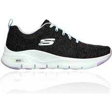 Skechers Arch Fit Comfy Wave Negro Morado Mujer - Black/Lavender