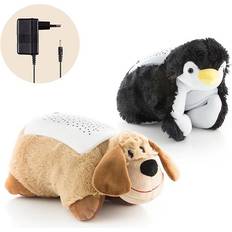 InnovaGoods Cuddly Toy Penguin with Star Projector Natlampe