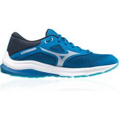 Blå Løpesko Mizuno Wave Rider 24 Junior - Mykonos Blue/Cool Silver/India Ink