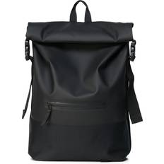 Rains Rolltop Buckle Backpack - Black