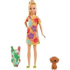 Spielzeuge Mattel Barbie & Chelsea The Lost Birthday Doll & Accessories Flower Beach Dress GRT89