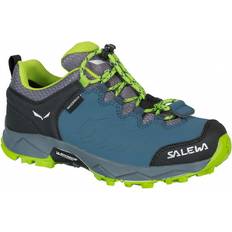 Salewa Kid's Waterproof Mountain Trainer - Blue/Dark Denim/Cactus