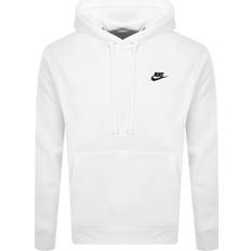 Bekleidung NIKE Sportswear Club Fleece Pullover Hoodie - White/Black