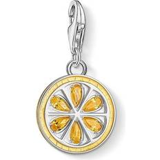 Gul Berlocker & Hängen Thomas Sabo Lemon Charm Pendant - Silver/Gold