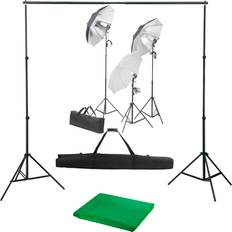 Sfondi Fotografici vidaXL Kit Studio Fotografico Con Set Luci E Fondale