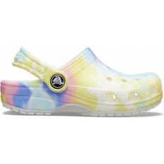 Crocs Kid's Classic Tie Dye Graphic Clog - White/Multi