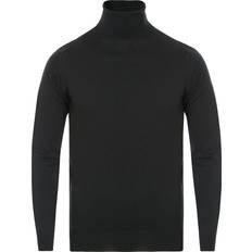 Men - Turtleneck Sweaters John Smedley Extra Fine Merino Cherwell Roll Neck - Black