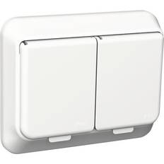 Schneider Electric IP44 Vägguttag Schneider Electric Exxact 1821091 2-way