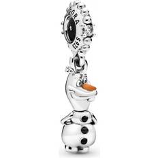 Pandora Disney Frozen Olaf Dangle Charm - Silver/Orange/Transparent