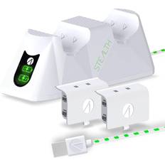 Xbox Series X Twin USB Charging Dock + Play & Charge Cable - White