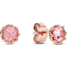 Pandora Pendientes Rose Corona Rosa Brillante 288311c01