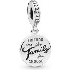 Vriendschap Sieraden Bedels en Hangers Pandora Friends Are Family Dangle Charm - Silver/Black