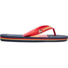 Synthetic Flip Flops Children's Shoes Quiksilver Molokai Word Block - Red/Blue/Red