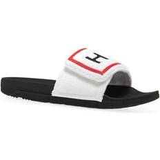 Hunter Original Terry Towelling Logo Adjustable Slides - Black/White