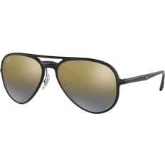 Ray-Ban Piloot - Unisex Zonnebrillen Ray-Ban 4320CH Sunglasses - Black/Blue Mirror Gold