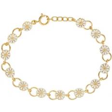 Marguerite Bracelet - Gold/White