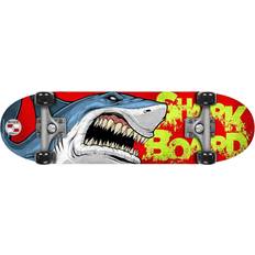 Exclusief Grip Complete skateboards Stamp Skids control Shark skateboard junior hout PVC rood blauw