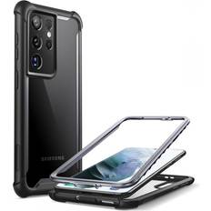 i-Blason Ares Series Designed for Galaxy S21 Ultra 5G Case (2021 Release) Rugged Clear Bumper Case Without Screen Protector (Black)