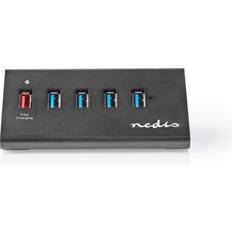 USB-hubber Nedis UHUBUP3510BK