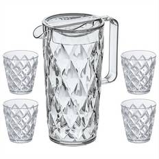 Impilabile Brocche Koziol Crystal Glasses With Brocca 5pcs 1.6L