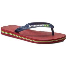 Rosso - Uomo Infradito Havaianas Brasil Logo - Blu