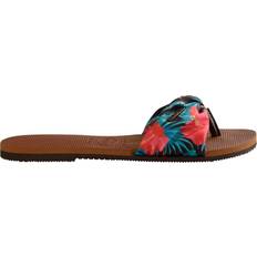 Tissu Sandales Havaianas Tongs Femme You Saint Tropez - Marron