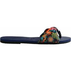 Tissu Sandales Havaianas Tongs femme You Saint Tropez - Bleu