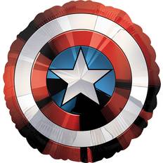 Stribede Dyre- & Figurballoner Amscan Foil Ballons Avengers Shield Red/White/Blue