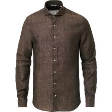 Stenströms hør Stenströms Slimline Linen Shirt - Brown