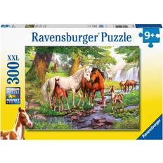 Djur Klassiska pussel Ravensburger Horses by the Brook 300 Bitar