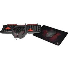 Black gaming keyboard Deltaco Gaming- Keyboard, mouse, headset and mouse pad - Black