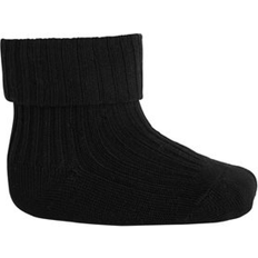 Svarte Sokker mp Denmark Ankle Wool Rib Turn Down - Black (589-08)