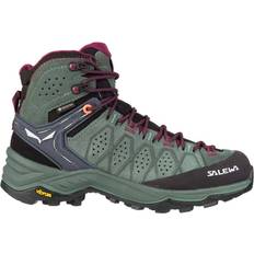 Turquoise - Women Hiking Shoes Salewa Alp Trainer 2 Mid GTX W - Green